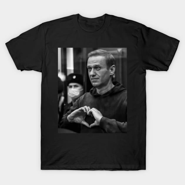 Navalny Love Hand T-Shirt by FiveMinutes